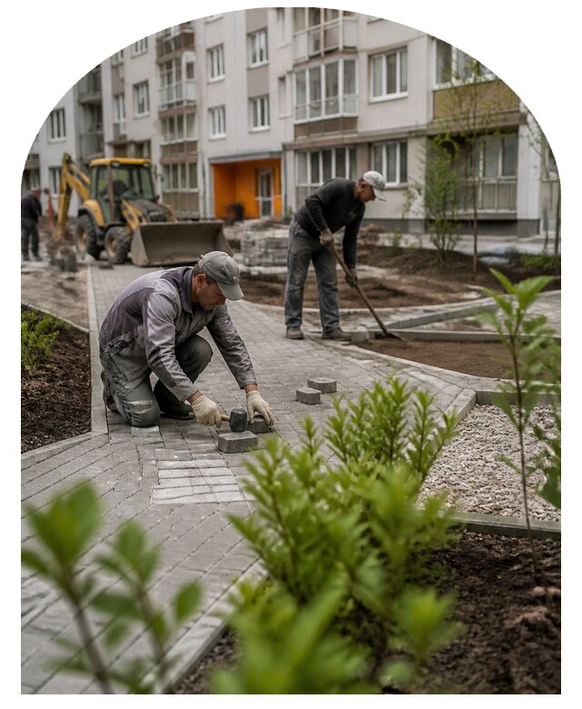 Благоустройство двора многоквартирного дома в Сыктывкаре